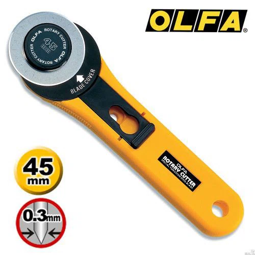มีดคัตเตอร์ Rotary Cutter OLFA RTY-2/G ใบมีดแบบวงล้อ  จำนวน 1 ชิ้น