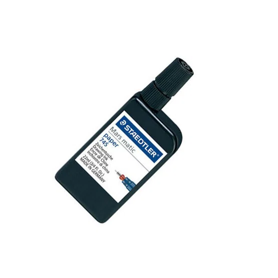 หมึกวาดรูปอย่างดี สีดำ Staedtler Mars matic Drawing Ink 745  black 22 ml