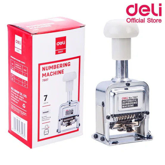 เครื่องตีเบอร์ 7 หลัก Deli 7507 Numbering Machine