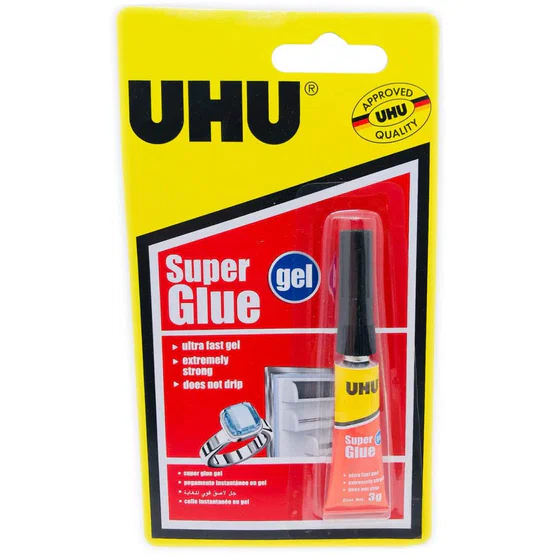 UHU super glue gel ซุปเปอร์กลูเนื้อเจลใส พลังยึดสูง 3g