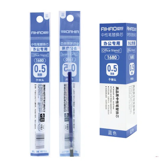 AIHAO 1680 ไส้ปากกาเจล 0.5mm น้ำเงิน 1 ชิ้น