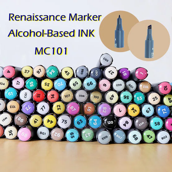 ปากกามาร์คเกอร์ 2 หัว Renaissance Marker ALCOHOL-BASED INK
