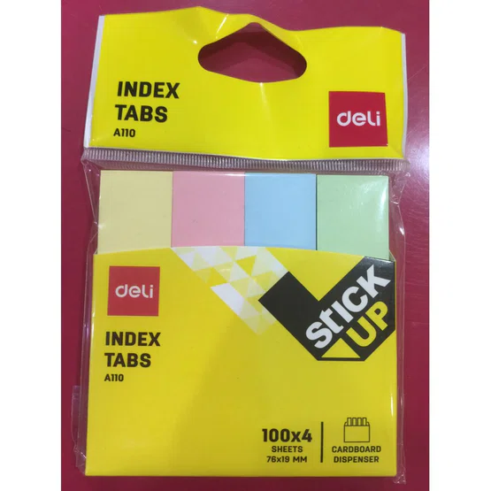 กระดาษโน๊ตกาว  4x100แผ่น Deli A11002  Sticky Note  76x19mm