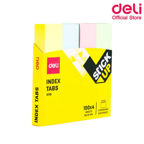 กระดาษโน๊ตกาว  4x100แผ่น Deli A11002  Sticky Note  76x19mm