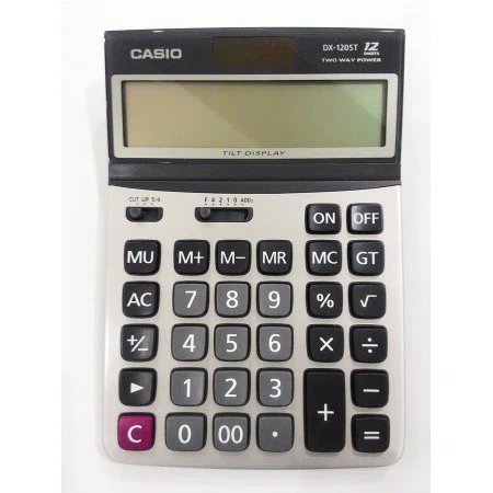 เครื่องคิดเลข Casio 12 หลัก DX-120ST แบบไม่มีฟังส์ชั่น ของแท้ รับประกัน2ปี cmg