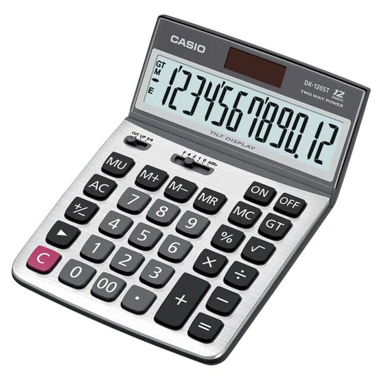 เครื่องคิดเลข Casio 12 หลัก DX-120ST แบบไม่มีฟังส์ชั่น ของแท้ รับประกัน2ปี cmg