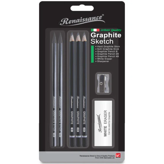 ชุดเซ็ทดินสอการ์ไฟท์ สำหรับงานสเก็ตซ์ภาพ Renaissance Graphite Sketch set