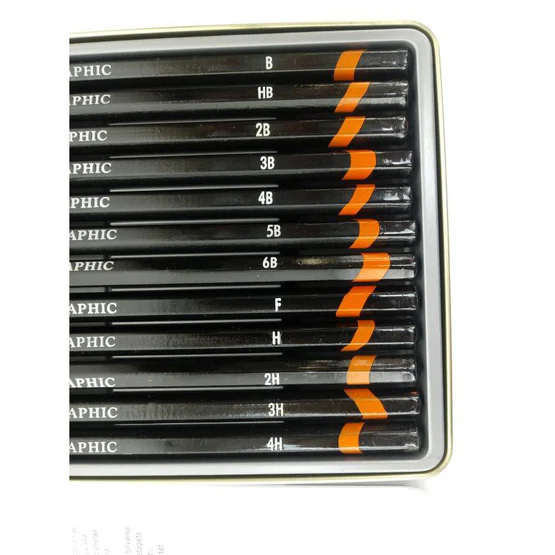 (พรีออร์เดอร์ 3-5 วัน)ดินสอกราฟฟิก 6B-4H Derwent 12 แท่ง
