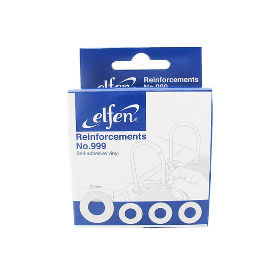 ELFEN Reinforcement ตาไก่กันเอกสารขาด #999 (มีกาวในตัว,Self-adhesive vinyl)