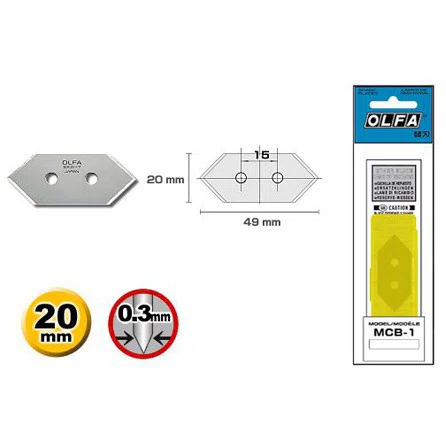 ใบมีด OLFA MCB-1  ใช้กับมีดรุ่น MC-45   1แพ็ค/5ใบมีด