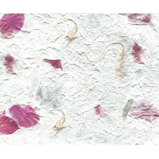 กระดาษสาลายดอก แผ่นใหญ่ แพ็ค10แผ่น คละสีได้ Mulberry Paper with flowers 10 sheets/pack