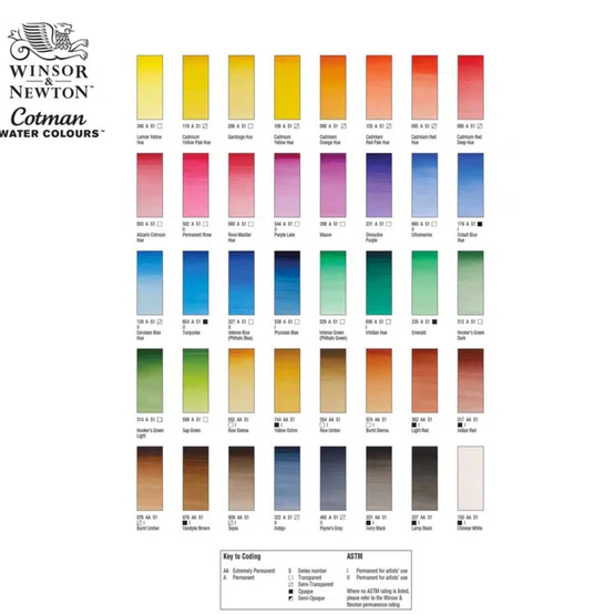 สีน้ำ WINSOR & NEWTON Cotman ขนาด 8 ml