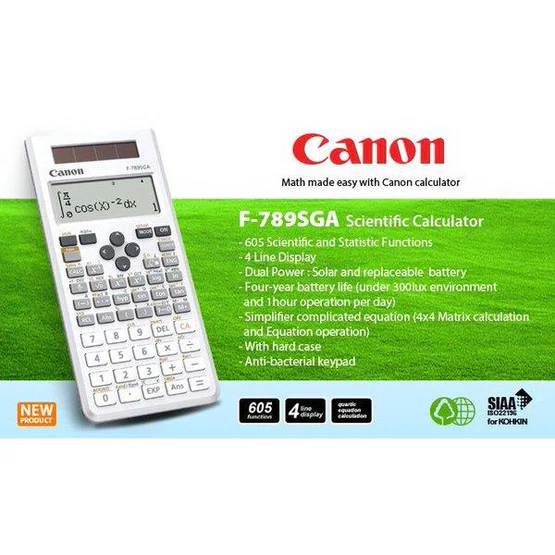 F-789SGA เครื่องคิดเลขวิทยาศาสตร์ Canon (ของแท้)