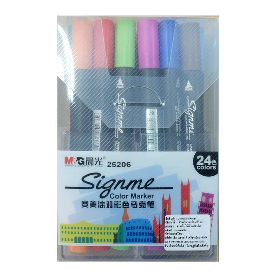 มาร์คเกอร์ Signme marker กล่อง 24 สี APM25206