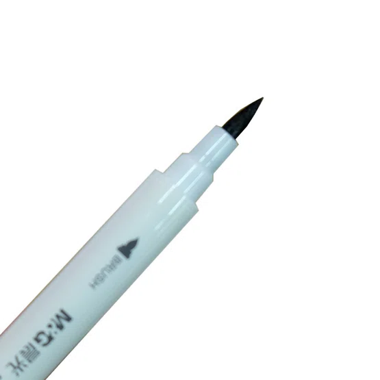 มาร์คเกอร์ หัวพู่กัน Signme brush pen 2หัว 12 สี W7608