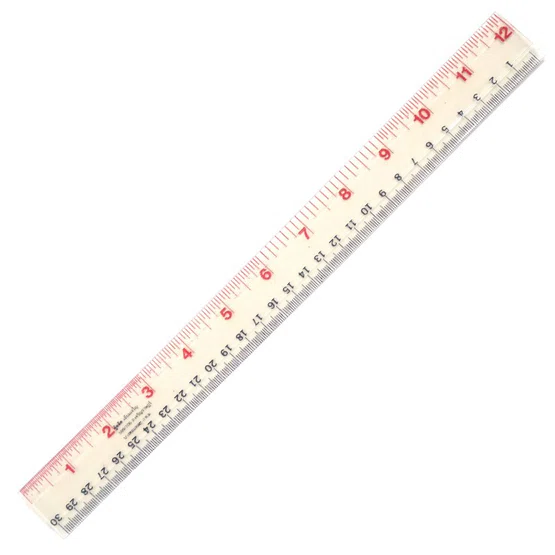 ไม้บรรทัดพลาสติก 12 นิ้ว ยี่ห้อ ธนาบุตร  plastic ruler 12 inches จำนวน 1 ชิ้น