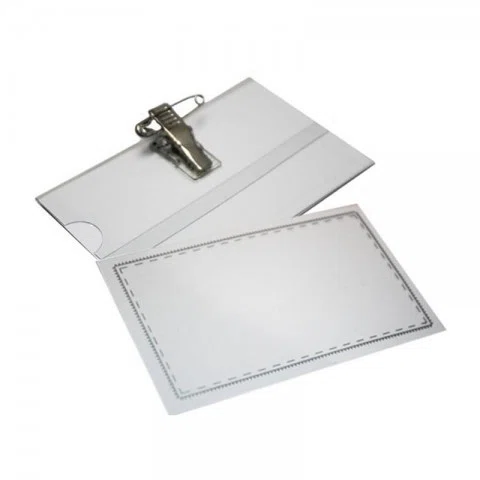 ป้ายชื่อติดหน้าอก PVC 9x5.5 cm. 50 ชิ้น/1กล่อง