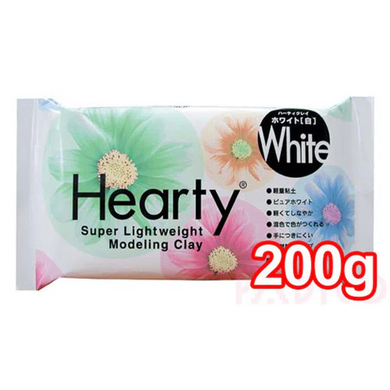 Hearty ดินญี่ปุ่นสีขาว ขนาด 200g / Hearty Super Lightweight Modeling Clay 200g