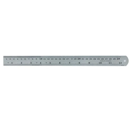 ไม้บรรทัดฟุตเหล็ก 12 นิ้ว sck  Metal ruler 12 inches sck