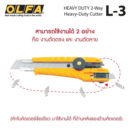 มีดคัตเตอร์ OLFA รุ่น L-3 จำนวน 1 ชิ้น