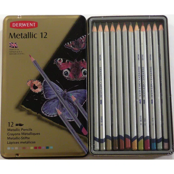 สีไม้ เมทัลลิค DERWENT METALLIC 12 COLORS   รหัส  2305599