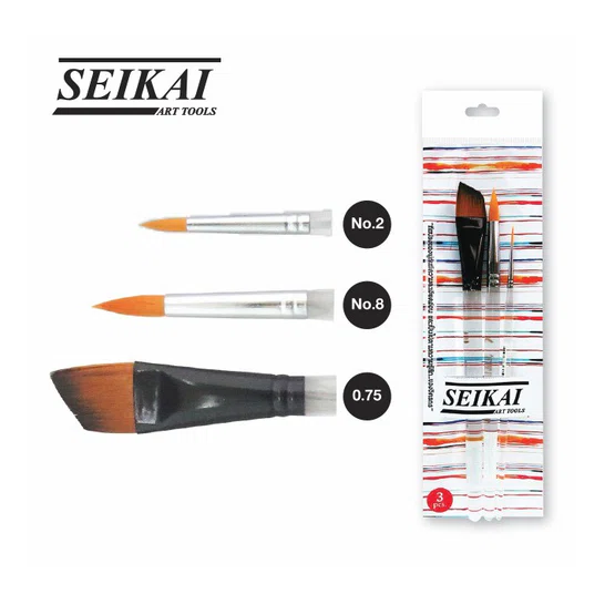 ชุดพู่กันสีน้ำSeikai 3ด้าม