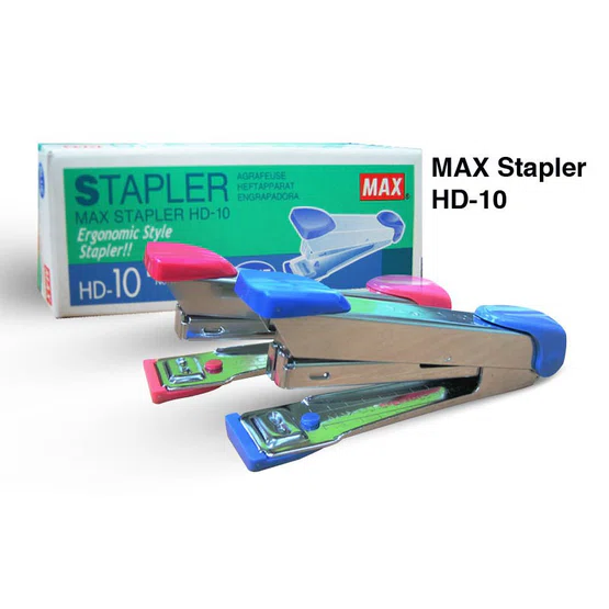 เครื่องเย็บกระดาษ ตรา Max รุ่น HD-10 คละสี