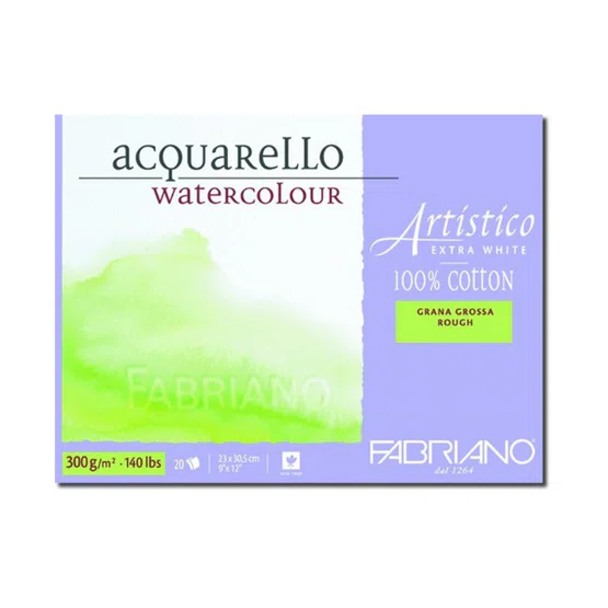 Fabriano Artistico Block Extra White Cotton100% 23x30.5cm 300g 20sht - Rough(หยาบ)