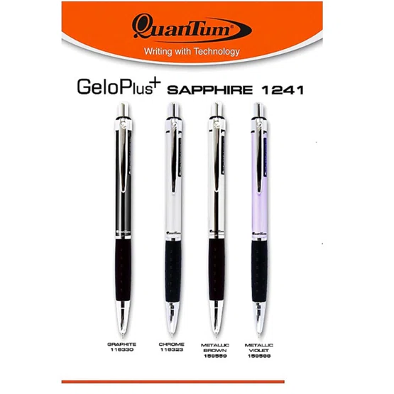 Quantum ควอนตั้ม ปากกาเจลโล่พลัส 1241 Quantum Sapphire Gelo plus 1241 ด้ามคละสี
