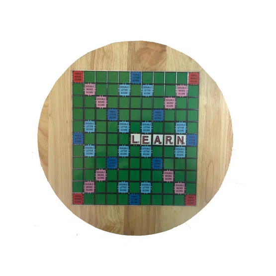 Crossword game ครอสเวิร์ดเกมต่อศัพท์ภาษาอังกฤษ รุ่นประถม(กระดานไม้หมุน)