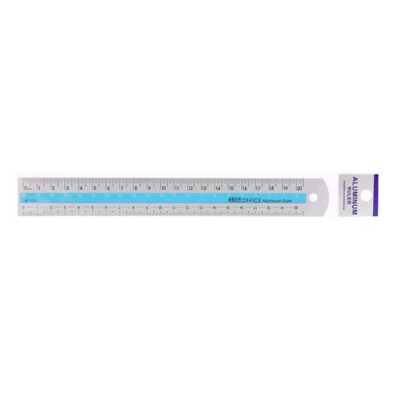 ไม้บรรทัดอลูมิเนียม 8" คละสี จำนวน 1 อัน  ยี่ห้อ baojing  aluminium ruler 8 inches
