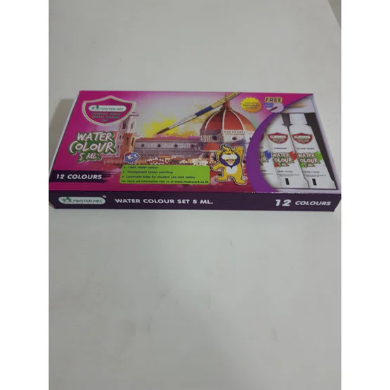 ชุดสีน้ำ 12สี Master Art Water colour set  5 มล.แถมพู่กัน  จำนวน 1 กล่อง
