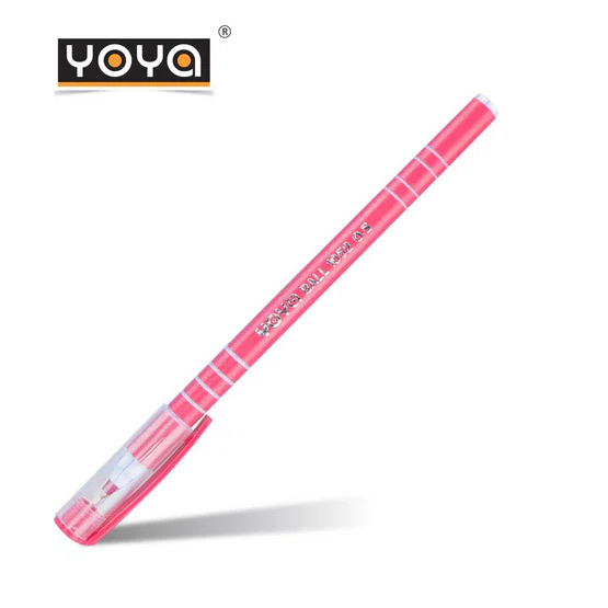 ปากกาลูกลื่น 0.5 มม. 1 ด้าม หมึกสี่น้ำเงิน ด้ามคละสี YOYA 1052