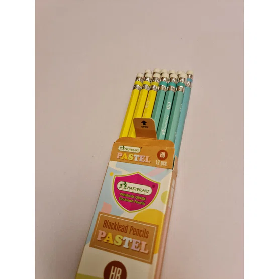 Master Art ดินสอดำ HB ลายพาสเทล Master art รุ่น BLACKLEAD PENCIL  1 กล่อง/12แท่ง