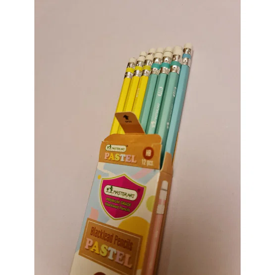 Master Art ดินสอดำ HB ลายพาสเทล Master art รุ่น BLACKLEAD PENCIL  1 กล่อง/12แท่ง