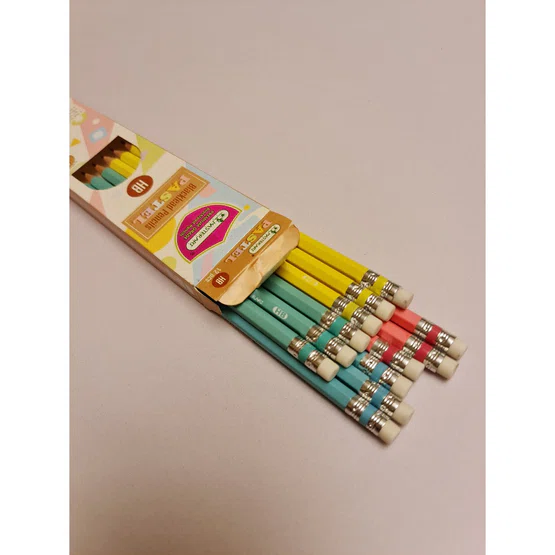 Master Art ดินสอดำ HB ลายพาสเทล Master art รุ่น BLACKLEAD PENCIL  1 กล่อง/12แท่ง