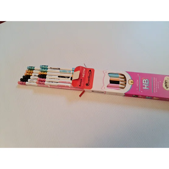 QUANTUM ดินสอดำ HB  แฟนซีลายเหมียว รุ่น QP-9402 (12แท่ง/กล่อง)