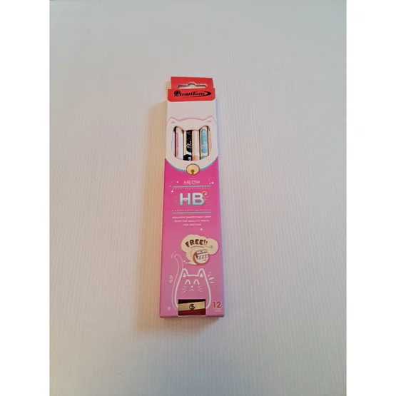 QUANTUM ดินสอดำ HB  แฟนซีลายเหมียว รุ่น QP-9402 (12แท่ง/กล่อง)