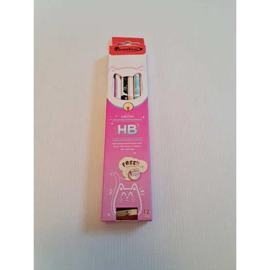QUANTUM ดินสอดำ HB  แฟนซีลายเหมียว รุ่น QP-9402 (12แท่ง/กล่อง)