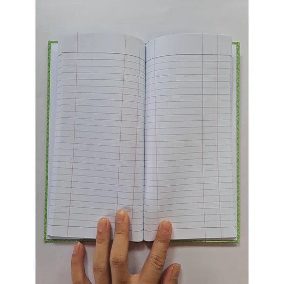 สมุดบัญชีปกแข็ง ขนาด 120x256mm  60แกรม 100แผ่น  ยี่ห้อ Silver Pins รุ่น DP801  1 เล่ม คละสี