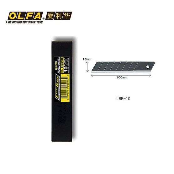 ใบมีดคัตเตอร์ OLFA LBB-10  (1หลอด/10ใบ)