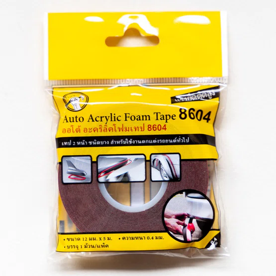 เทปอคริลิคสองหน้าแบบบาง Auto Acrylic Foam Tape ยี่ห้อ  Hammer 8604