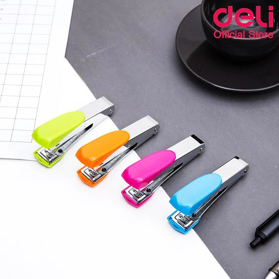 Deli 0260 Stapler No.10 เครื่องเย็บกระดาษ เบอร์ 10  1 ชิ้น  คละสี